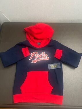 Polo by Ralph Lauren Kids Red and Navy Hooded Sweatshirt